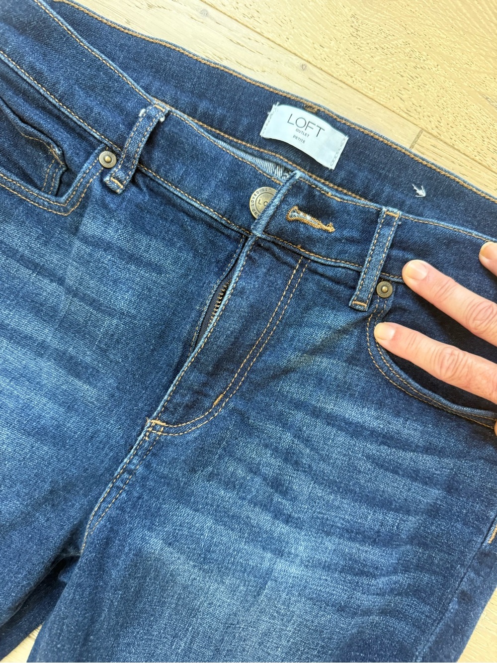 LOFT Women's Dark Blue Slim Denim Jeans